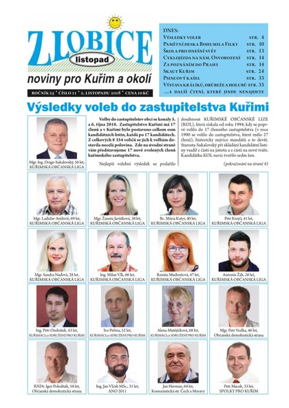 E-magazín Zlobice – noviny pro Kuřim a okolí  11/2018 - Noviny Zlobice