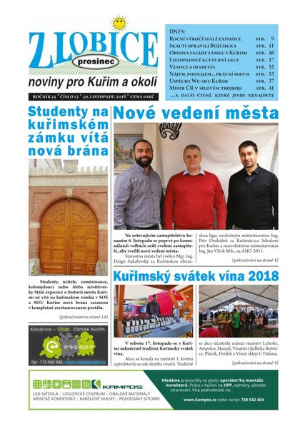 E-magazín Zlobice – noviny pro Kuřim a okolí  12/2018 - Noviny Zlobice