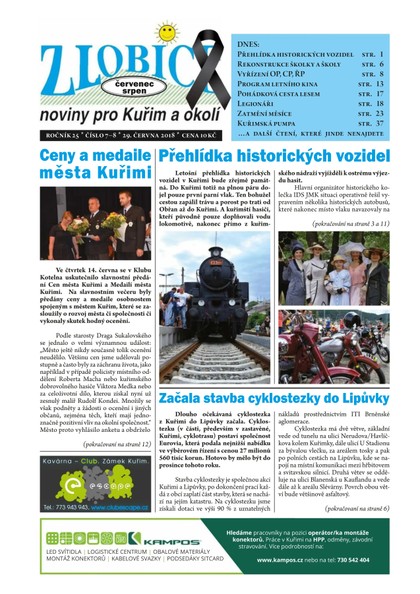 E-magazín Zlobice – noviny pro Kuřim a okolí  7-8/2018 - Noviny Zlobice