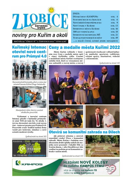 E-magazín Zlobice – noviny pro Kuřim a okolí  7-8/2022 - Noviny Zlobice