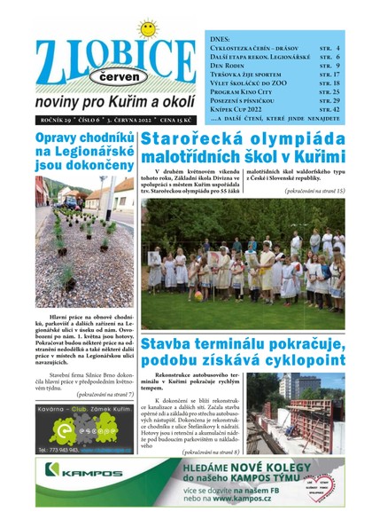 E-magazín Zlobice – noviny pro Kuřim a okolí  6/2022 - Noviny Zlobice