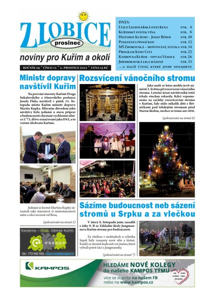 E-magazín Zlobice – noviny pro Kuřim a okolí  12/2022 - Noviny Zlobice