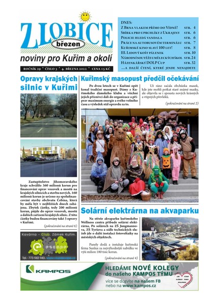 E-magazín Zlobice – noviny pro Kuřim a okolí  3/2022 - Noviny Zlobice