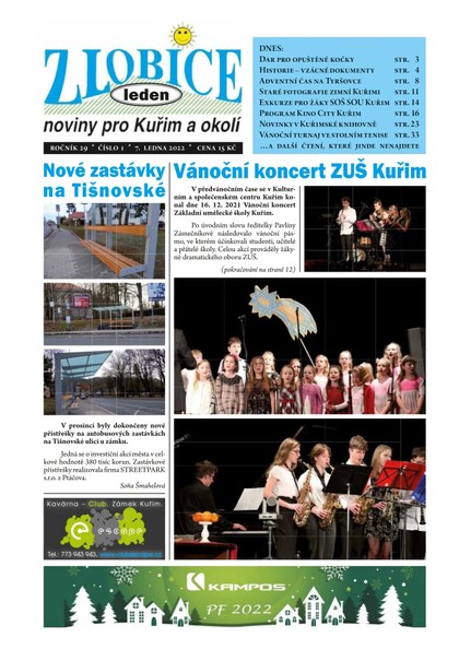 E-magazín Zlobice – noviny pro Kuřim a okolí  1/2022 - Noviny Zlobice