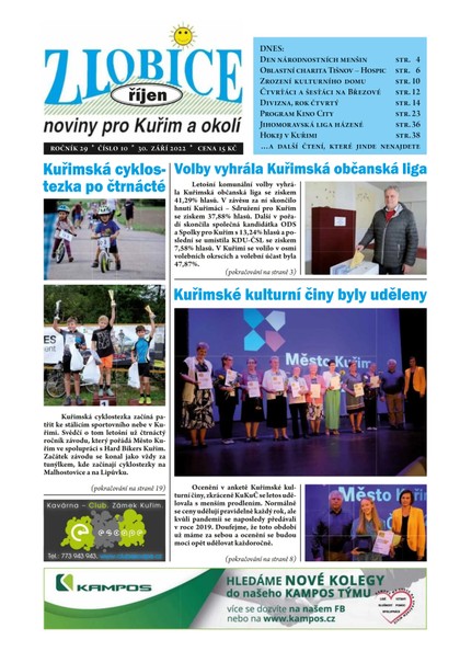 E-magazín Zlobice – noviny pro Kuřim a okolí  10/2022 - Noviny Zlobice