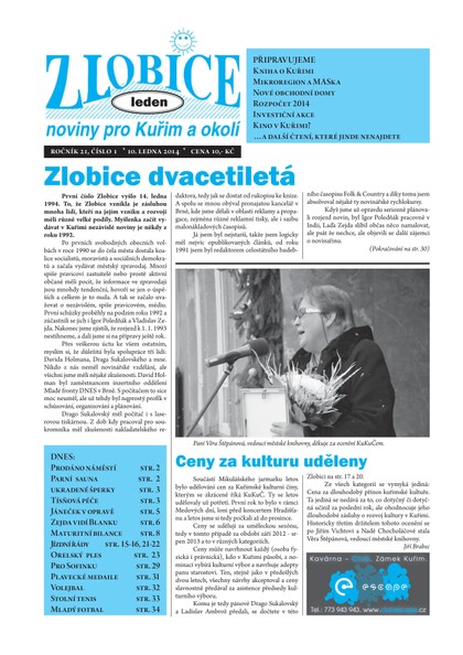 E-magazín Zlobice – noviny pro Kuřim a okolí  Zlobice - noviny pro Kuřim a okolí 1/2014 - Noviny Zlobice