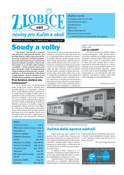 E-magazín Zlobice – noviny pro Kuřim a okolí  Zlobice - noviny pro Kuřim a okolí  9/2014 - Noviny Zlobice