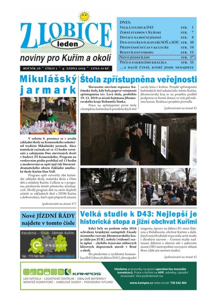 E-magazín Zlobice – noviny pro Kuřim a okolí  1/2019 - Noviny Zlobice