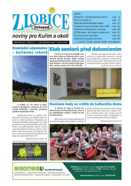 E-magazín Zlobice – noviny pro Kuřim a okolí  11/2019 - Noviny Zlobice