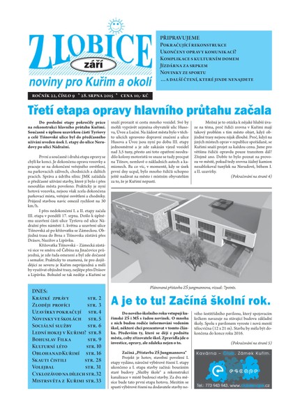 E-magazín Zlobice – noviny pro Kuřim a okolí  9/2015 - Noviny Zlobice