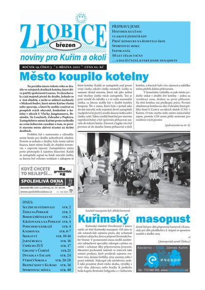 E-magazín Zlobice – noviny pro Kuřim a okolí  Zlobice - noviny pro Kuřim a okolí 3/2012 - Noviny Zlobice