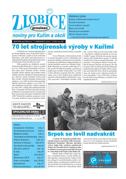 E-magazín Zlobice – noviny pro Kuřim a okolí  Zlobice - noviny pro Kuřim a okolí 12/2012 - Noviny Zlobice