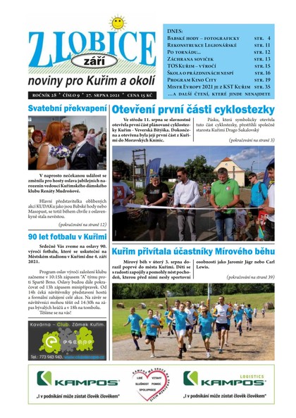 E-magazín Zlobice – noviny pro Kuřim a okolí  9/2021 - Noviny Zlobice