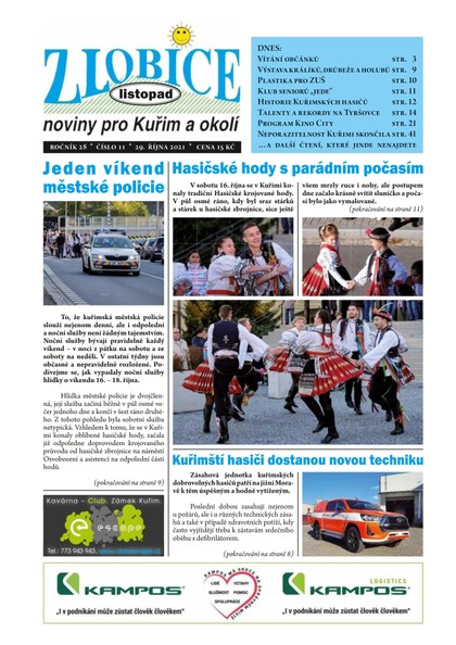 E-magazín Zlobice – noviny pro Kuřim a okolí  11/2021 - Noviny Zlobice