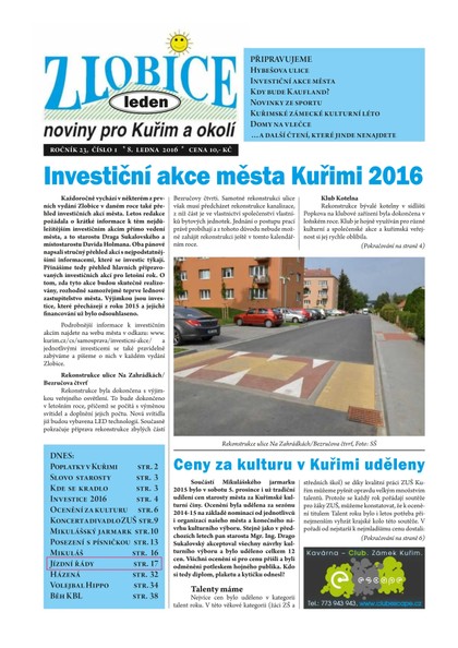 E-magazín Zlobice – noviny pro Kuřim a okolí  1/2016 - Noviny Zlobice