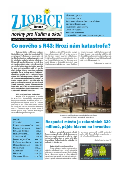 E-magazín Zlobice – noviny pro Kuřim a okolí  2/2016 - Noviny Zlobice