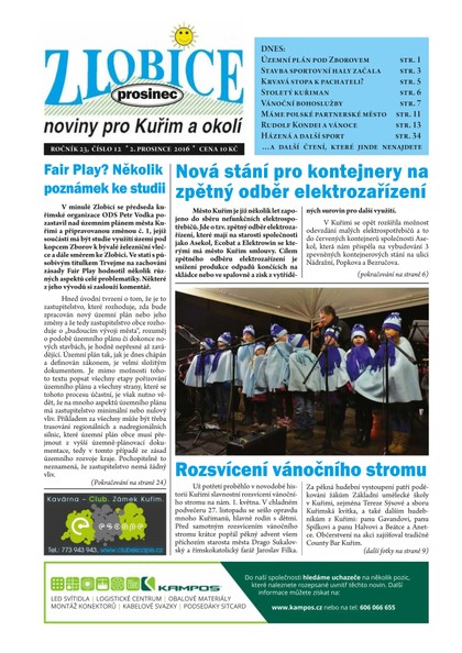 E-magazín Zlobice – noviny pro Kuřim a okolí  12/2016 - Noviny Zlobice