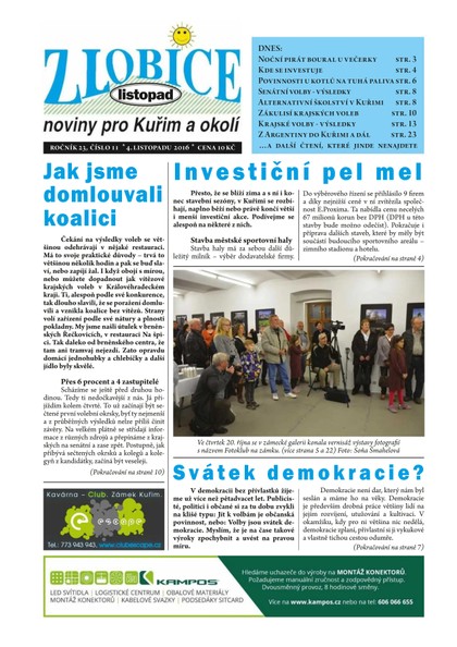 E-magazín Zlobice – noviny pro Kuřim a okolí  11/2016 - Noviny Zlobice