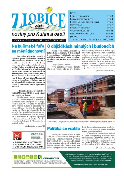 E-magazín Zlobice – noviny pro Kuřim a okolí  9/2016 - Noviny Zlobice