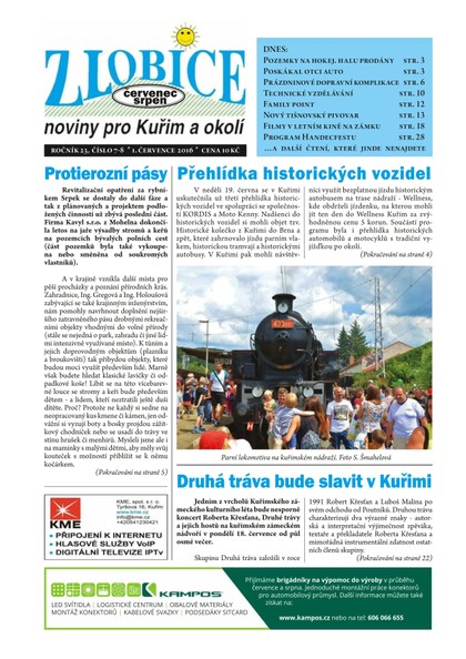 E-magazín Zlobice – noviny pro Kuřim a okolí  7-8/2016 - Noviny Zlobice