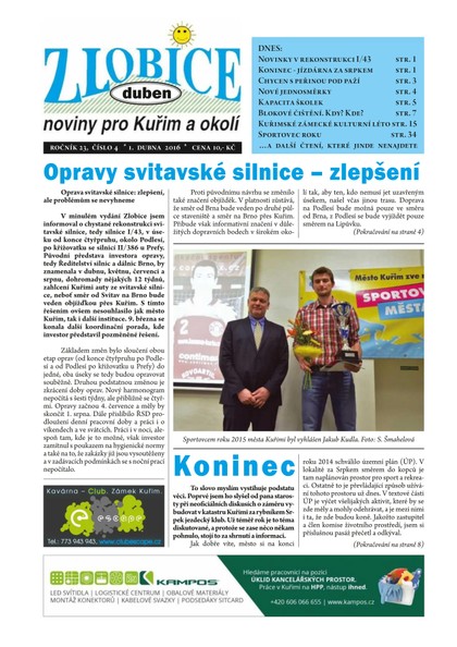 E-magazín Zlobice – noviny pro Kuřim a okolí  4/2016 - Noviny Zlobice