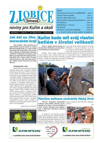 E-magazín Zlobice – noviny pro Kuřim a okolí  11/2020 - Noviny Zlobice