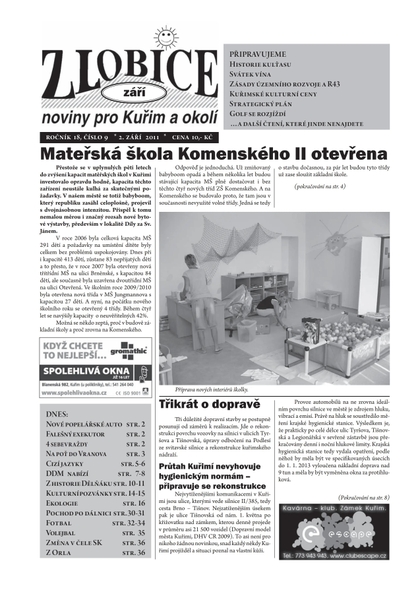 E-magazín Zlobice – noviny pro Kuřim a okolí  09/2011 - Noviny Zlobice