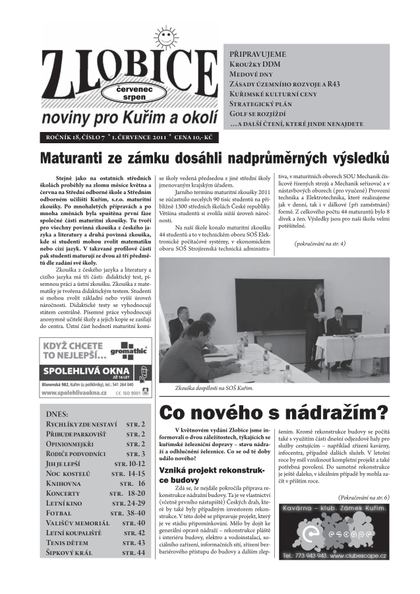 E-magazín Zlobice – noviny pro Kuřim a okolí  07-8/2011 - Noviny Zlobice