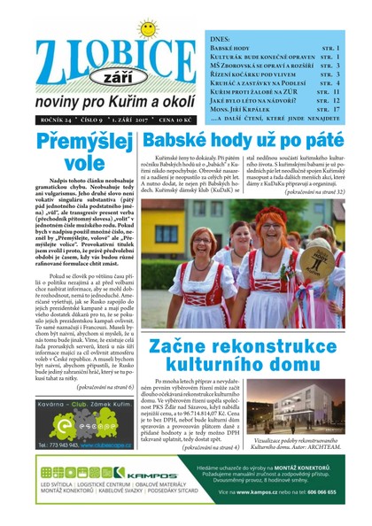 E-magazín Zlobice – noviny pro Kuřim a okolí  9/2017 - Noviny Zlobice