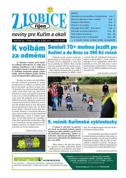 E-magazín Zlobice – noviny pro Kuřim a okolí  10/2017 - Noviny Zlobice