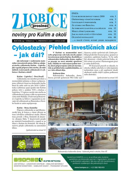 E-magazín Zlobice – noviny pro Kuřim a okolí  12/2017 - Noviny Zlobice