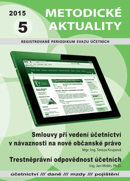 E-magazín Metodické aktuality Svazu účetních 5/2015 - Svaz účetních České republiky, z. s.