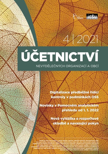 E-magazín Účetnictví nevýdělečných organizací a obcí 4/2021 - Svaz účetních České republiky, z. s.