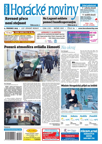 E-magazín Horácké Noviny Pátek 4.12.2015 č. 94 - Horácké noviny