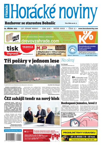 E-magazín Horácké Noviny Čtvrtek 24.3.2022 č. 012 - Horácké noviny