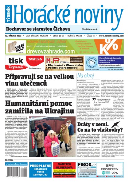 E-magazín Horácké Noviny Čtvrtek 17.3.2022 č. 011 - Horácké noviny