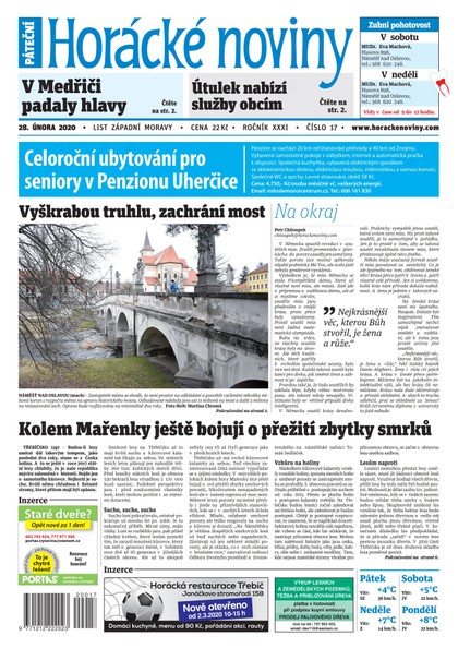 E-magazín Horácké Noviny Pátek 28.2.2020 č. 017 - Horácké noviny