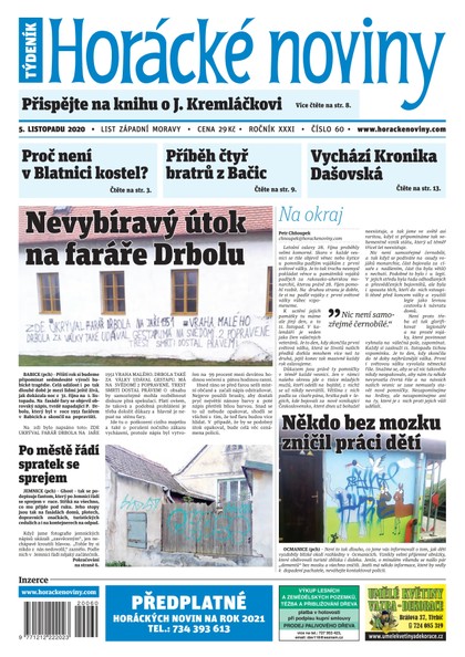 E-magazín Horácké Noviny Čtvrtek  5.11.2020 č.060 - Horácké noviny