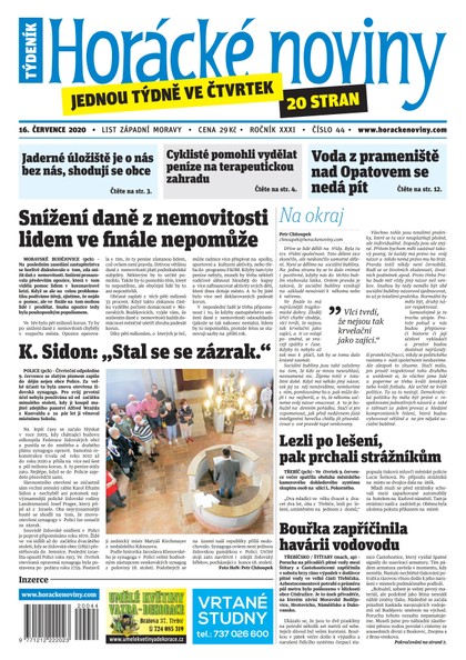 E-magazín Horácké Noviny Čtvrtek 16.7.2020 č. 044 - Horácké noviny