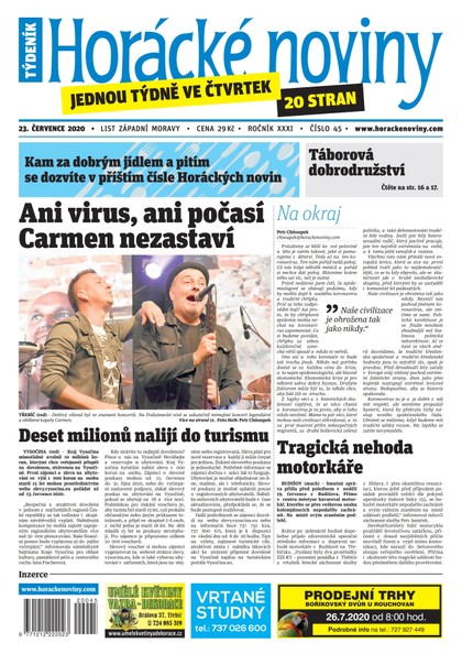 E-magazín Horácké Noviny Čtvrtek 23.7.2020 č. 045 - Horácké noviny