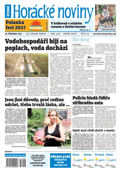 E-magazín Horácké Noviny Úterý 18.7.2017 č. 053 - Horácké noviny