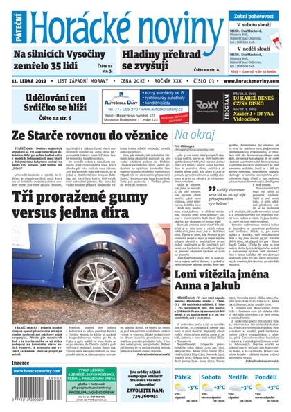 E-magazín Horácké Noviny Pátek 11.1.2019 č. 003 - Horácké noviny