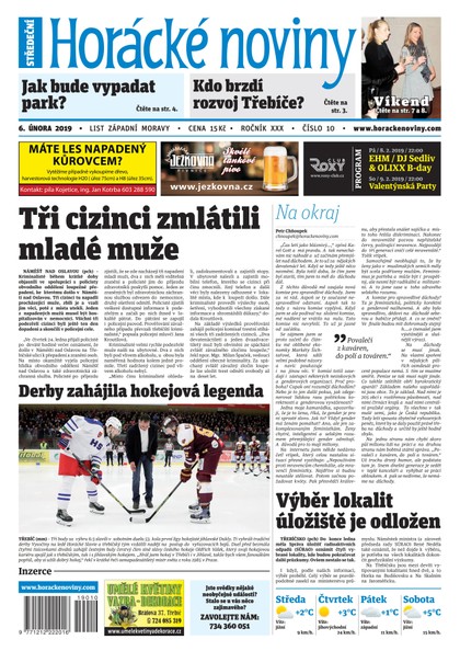 E-magazín Horácké Noviny Středa 6.2.2019 č. 010 - Horácké noviny