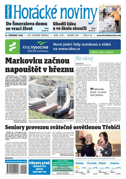 E-magazín Horácké Noviny Středa 11.12.2019 č. 094 - Horácké noviny