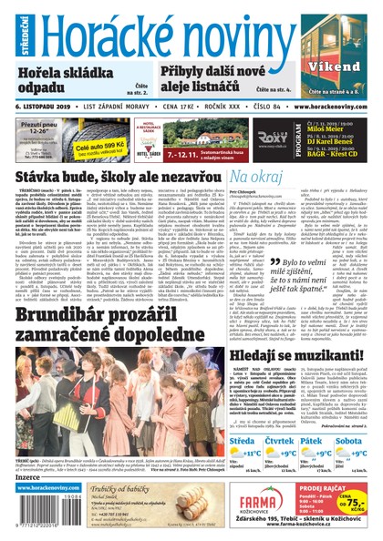 E-magazín Horácké Noviny Středa 6.11.2019 č. 084 - Horácké noviny