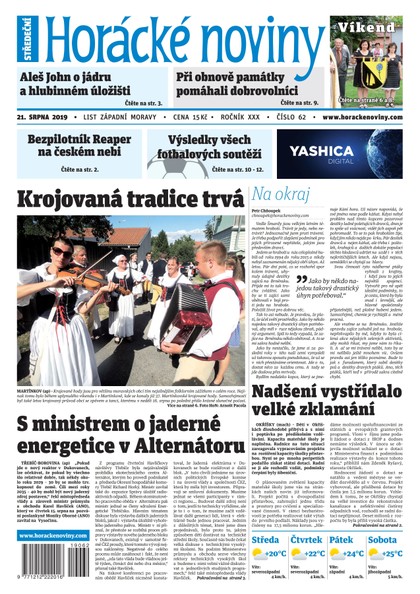 E-magazín Horácké Noviny Středa 21.8.2019 č. 062 - Horácké noviny