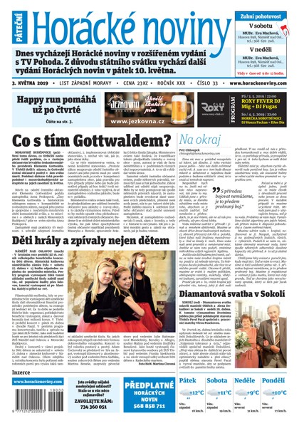 E-magazín Horácké Noviny Pátek 3.5.2019 č. 033 - Horácké noviny