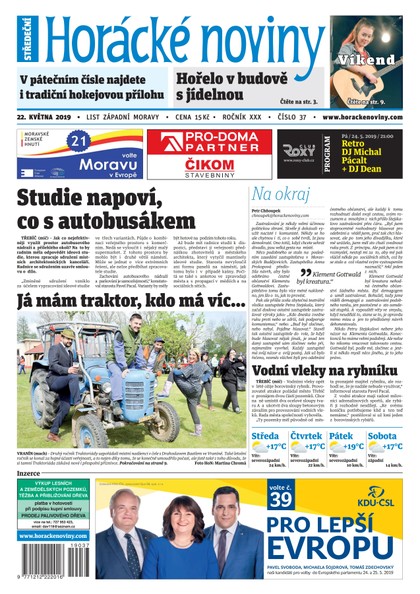 E-magazín Horácké Noviny Středa 22.5.2019 č. 037 - Horácké noviny