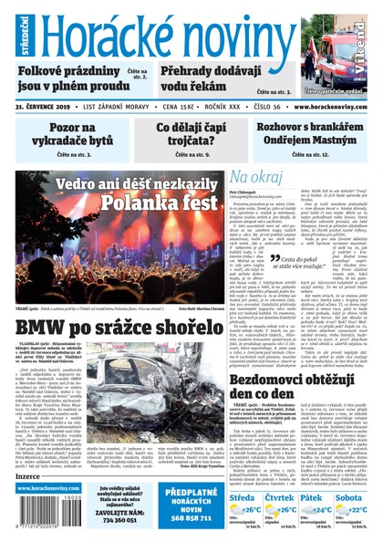 E-magazín Horácké Noviny Středa 31.7.2019 č. 056 - Horácké noviny