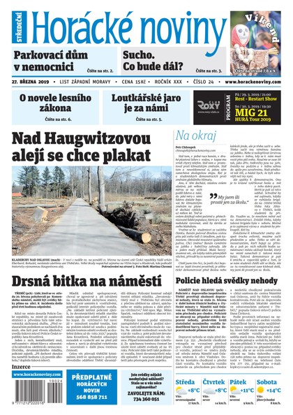 E-magazín Horácké Noviny Středa 27.1.2019 č. 024 - Horácké noviny